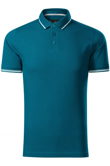 Muška polo majica s kontrastnim detaljima - petrol blue, 2XL