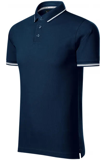 Muška polo majica s kontrastnim detaljima, tamno plava