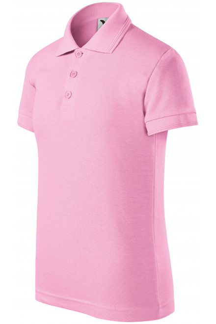 Polo majica za djecu, ružičasta, majice bez tiska