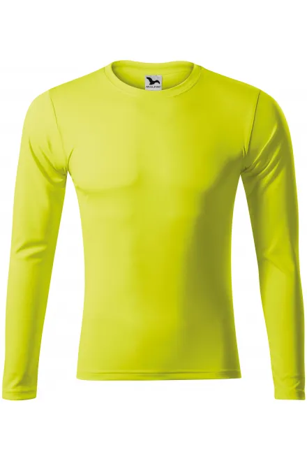 Sportska majica dugih rukava - neonsko žuta, XS