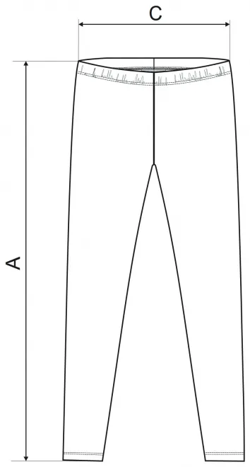 Ženske tajice - tablica dimenzija