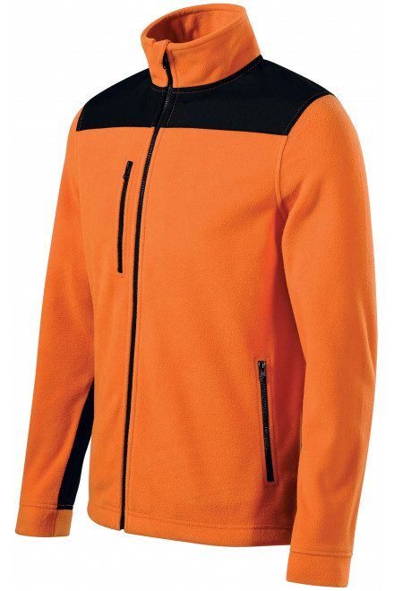 Topla unises jakna od fliša, naranča, majice s patentnim zatvaračem