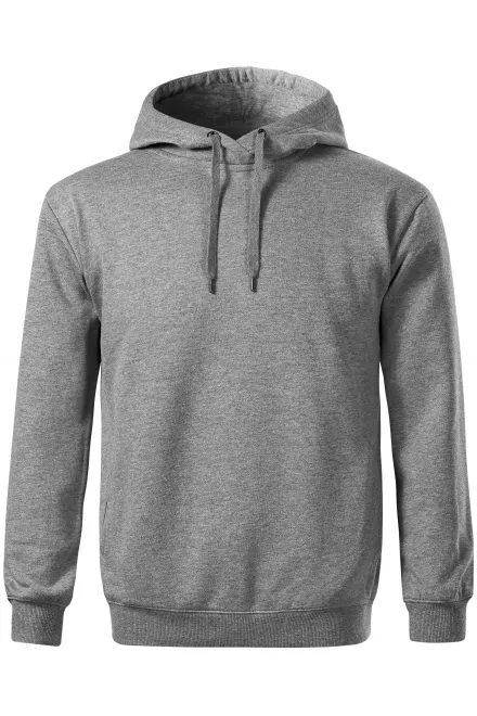 Udobna muška majica s kapuljačom - tamno sivi mramor, M