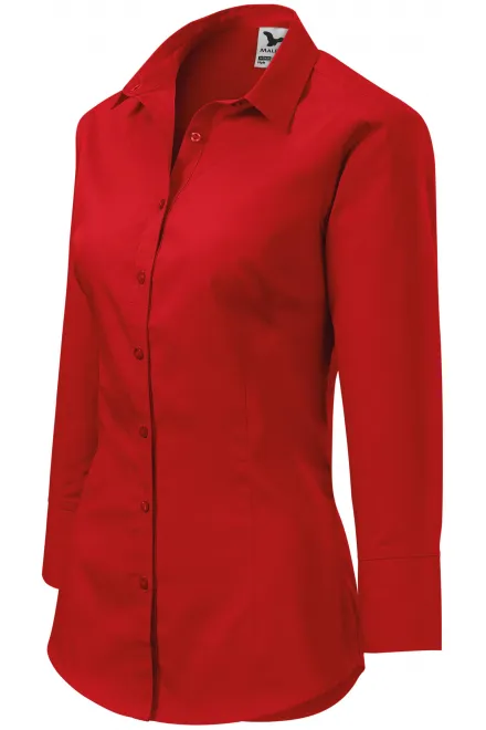 Ženska bluza s dugim rukavima, crvena