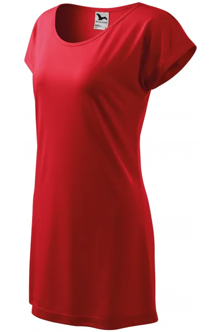 Ženska duga majica / haljina, crvena
