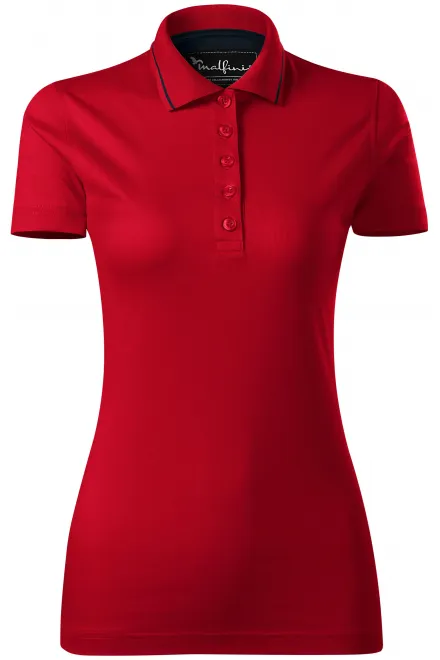 Ženska elegantna mercerizirana polo majica - formula red, XS