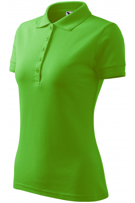 Ženska elegantna polo majica, jabuka zelena, jednobojne majice