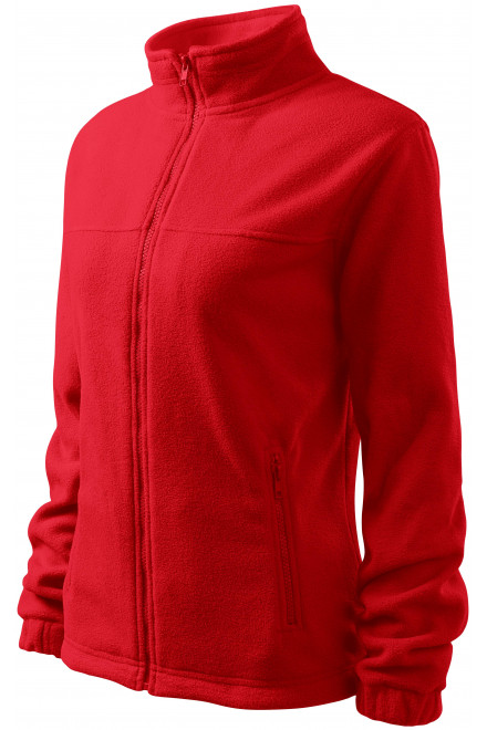 Ženska jakna od flisa, crvena, ženske sweatshirty