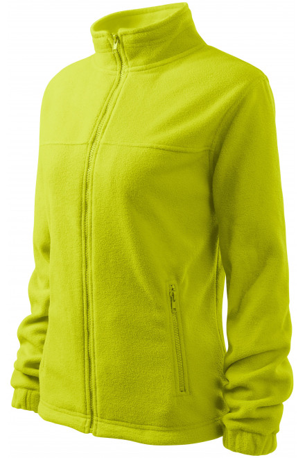 Ženska jakna od flisa, limeta zelena, ženske sweatshirty