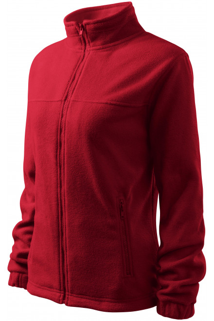 Ženska jakna od flisa, marlboro crvena, majice bez kapuljače