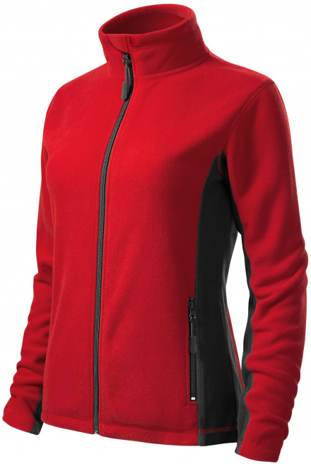 Ženska jakna od kontrasta od flisa, crvena, crvene trenirke
