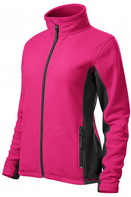Ženska jakna od kontrasta od flisa, ružičasta, roze trenirke