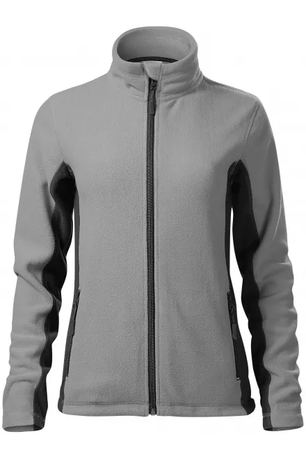Ženska jakna od kontrasta od flisa - svijetlo siva, XS