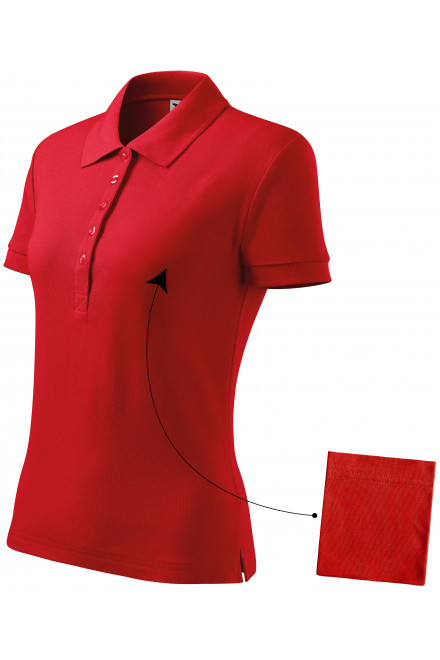 Ženska jednostavna polo majica, crvena, majice za tisak
