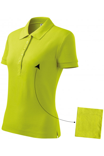 Ženska jednostavna polo majica, limeta zelena, ženske polo majice