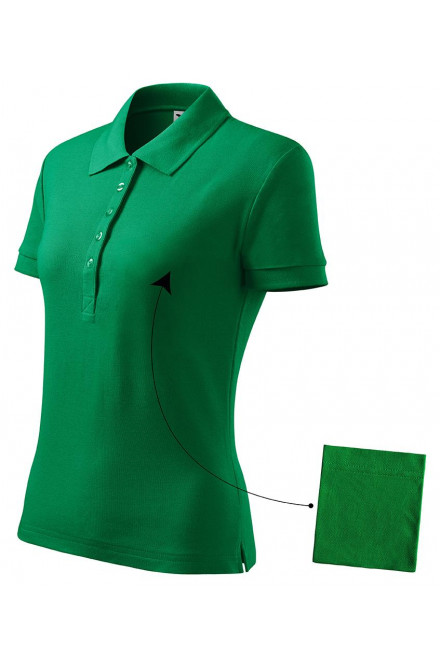Ženska jednostavna polo majica, trava zelena, majice bez tiska
