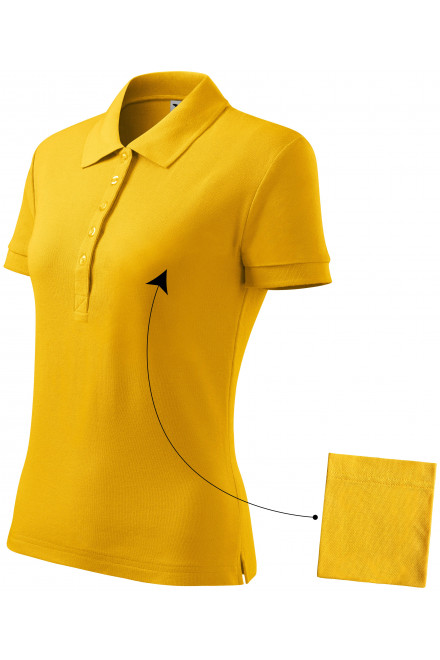 Ženska jednostavna polo majica, žuta boja, pamučne majice