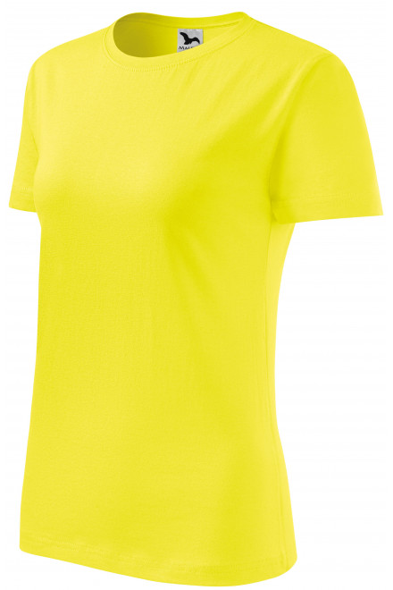 Ženska klasična majica, limun žuto