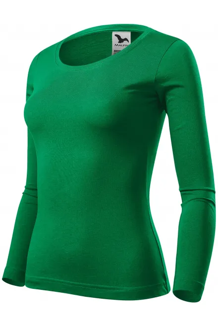 Ženska majica dugih rukava, trava zelena