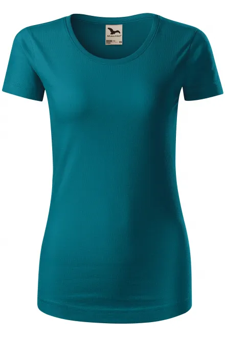 Ženska majica od organskog pamuka - petrol blue, S