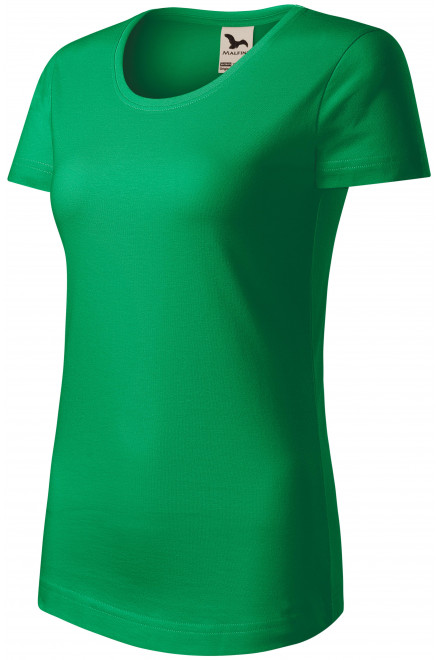 Ženska majica od organskog pamuka, trava zelena, majice bez tiska