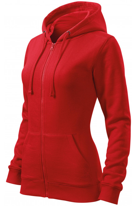 Ženska majica s kapuljačom, crvena, ženske jakne