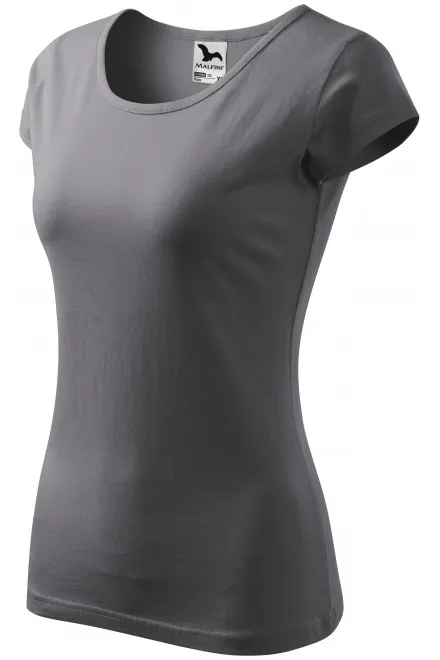 Ženska majica s vrlo kratkim rukavima, čelično siva