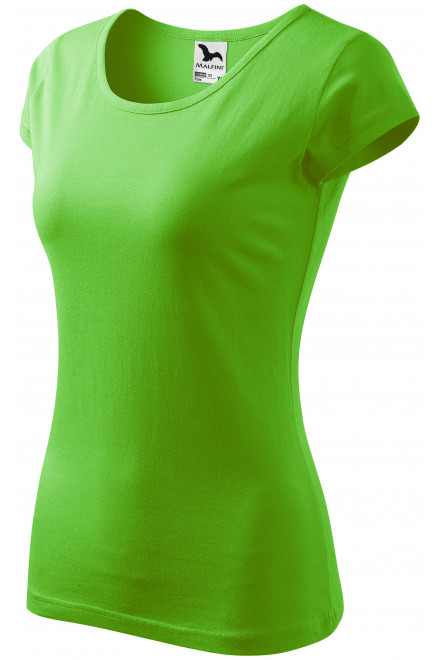 Ženska majica s vrlo kratkim rukavima, jabuka zelena, pamučne majice
