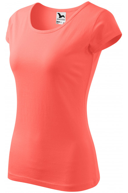Ženska majica s vrlo kratkim rukavima, koraljni, ženske majice