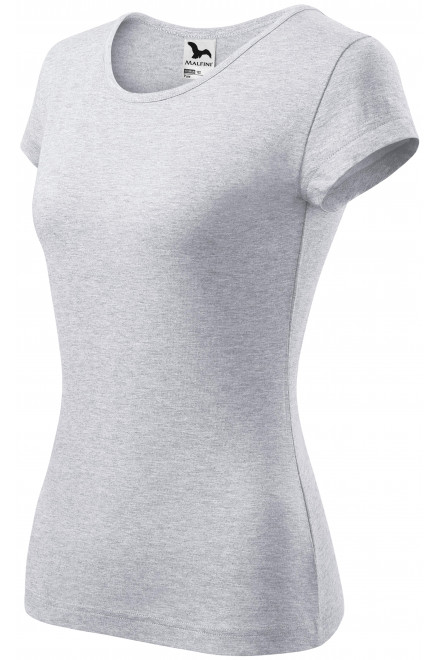 Ženska majica s vrlo kratkim rukavima, svijetlo sivi mramor, jednobojne majice