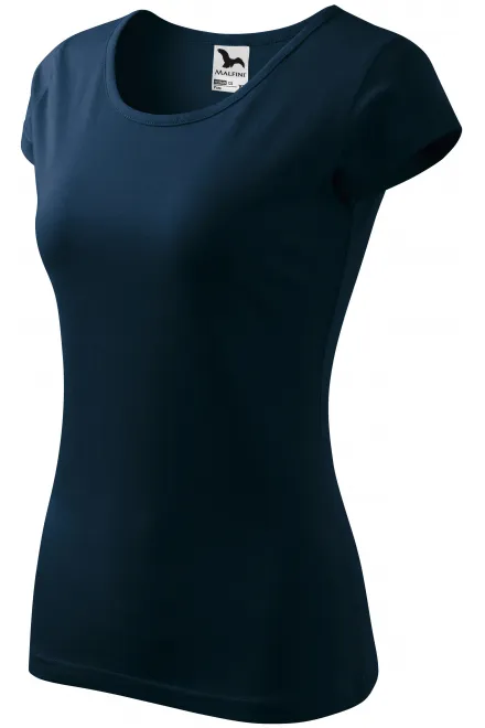 Ženska majica s vrlo kratkim rukavima, tamno plava
