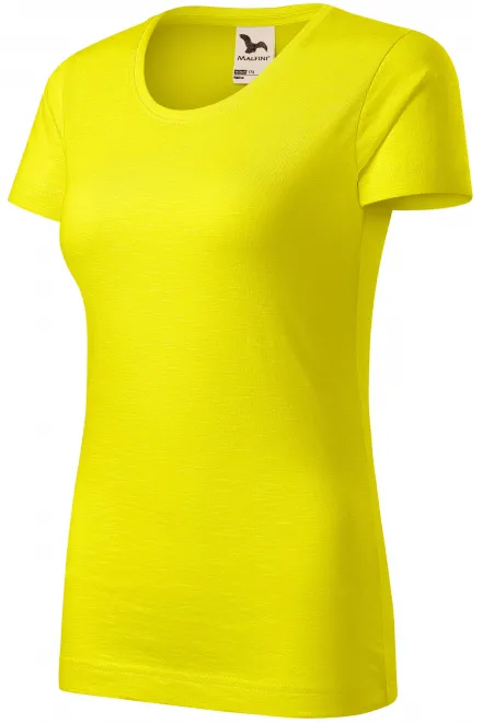 Ženska majica, teksturirani organski pamuk, limun žuto