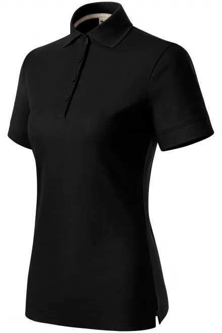 Ženska polo majica od organskog pamuka, crno