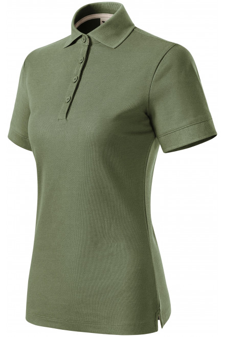 Ženska polo majica od organskog pamuka, khaki