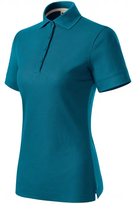 Ženska polo majica od organskog pamuka, petrol blue
