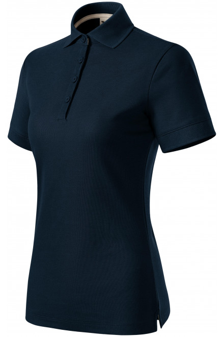 Ženska polo majica od organskog pamuka, tamno plava, majice bez tiska