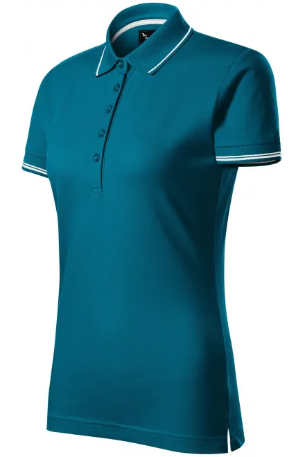 Ženska polo majica s kratkim rukavima, petrol blue