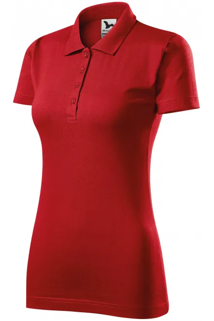 Ženska polo majica slim fit, crvena