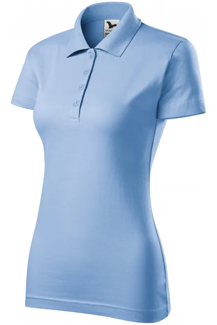 Ženska polo majica slim fit, plavo nebo