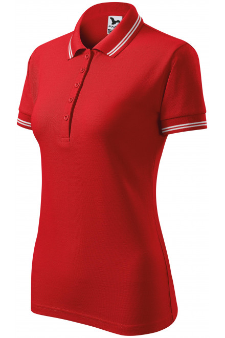 Ženska polo majica u kontrastu, crvena, ženske polo majice