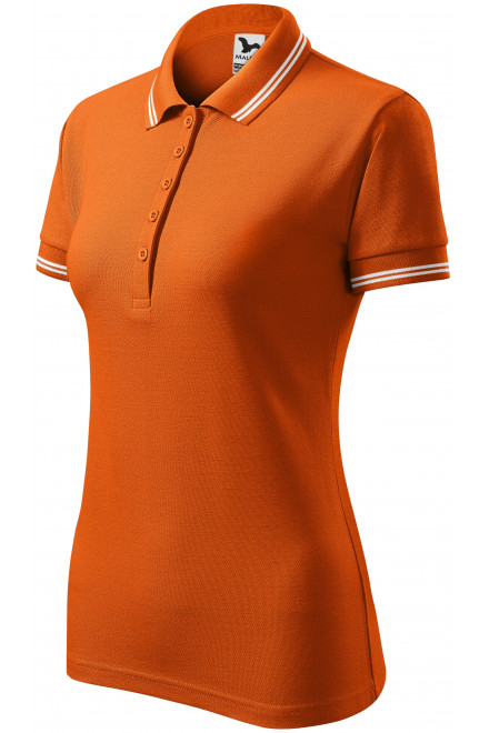 Ženska polo majica u kontrastu, naranča, ženske polo majice