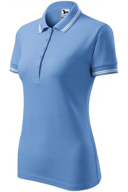 Ženska polo majica u kontrastu, plavo nebo