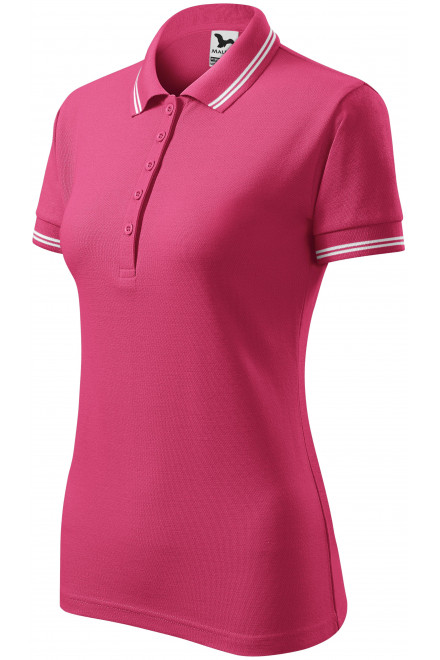 Ženska polo majica u kontrastu, ružičasta