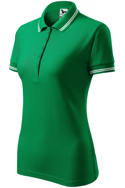 Ženska polo majica u kontrastu, trava zelena