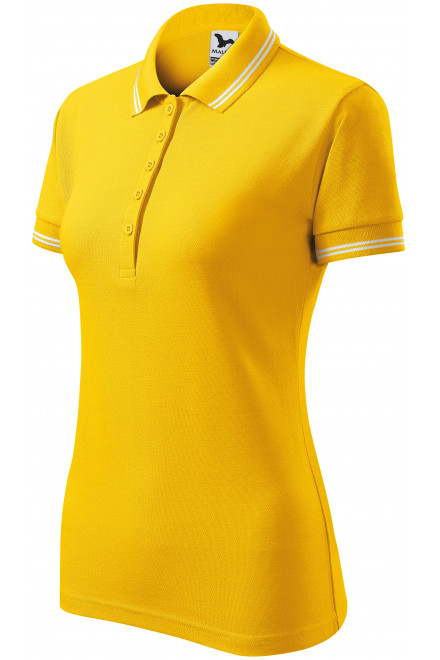 Ženska polo majica u kontrastu, žuta boja, ženske polo majice