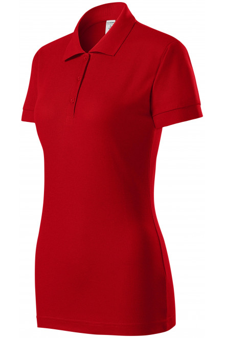 Ženska polo majica uskog kroja, crvena, majice s kratkim rukavima