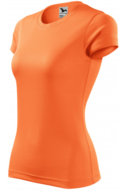 Ženska sportska majica, neonska mandarina, ženske majice