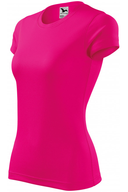 Ženska sportska majica, neonsko ružičasta, majice s kratkim rukavima