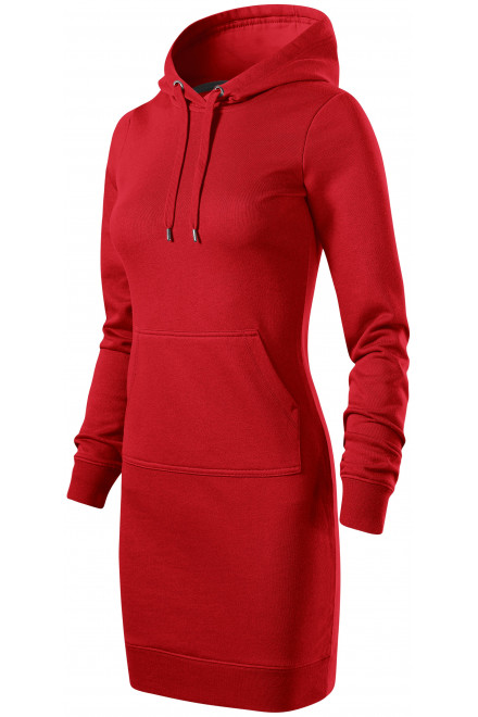 Ženska sweatshirt haljina, crvena