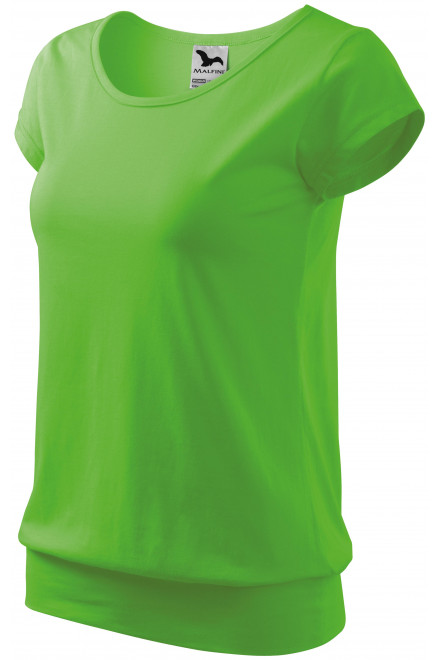 Ženska trendy majica, jabuka zelena, pamučne majice
